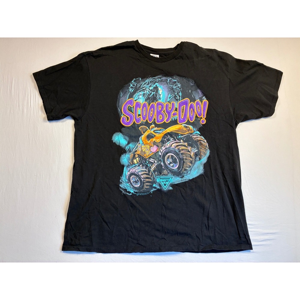 Monster Jam Scooby Doo Monster Truck Graphic T Shirt Black XL Short Sleeve